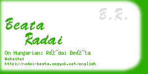 beata radai business card